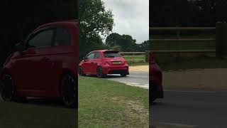 Abarth 595 cometizione accelerates leaving a car show acceleration competizione hothatch [upl. by Ytnom55]