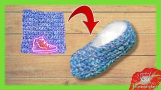 Dont miss out on your crocheted slippers learn how to make them here 🤩 2024 [upl. by Enilrad]