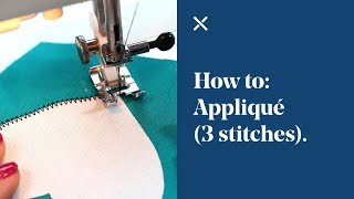 How To Appliqué 3 different stitches [upl. by Tosch654]