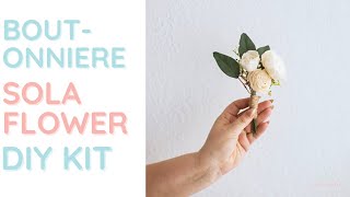 How to make a wood flower boutonniere DIY Kit [upl. by Zat162]