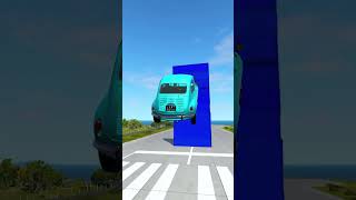 Cars vs containers 1  BeamNG drive beamngdrive doubleflatbedtrailertruckvsspeedbumps [upl. by Sinclare]