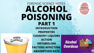 Alcohol poisoning  action and metabolism of ethanol  UGC NET forensic science notes [upl. by Lynda]