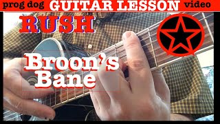 RUSH quotBroons Banequot GUITAR LESSON Alex Lifeson Solo [upl. by Nylzor]