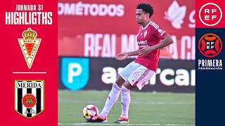 Resumen PrimeraFederación  Real Murcia CF 11 AD Mérida  Jornada 37 Grupo 2 [upl. by Jerold]