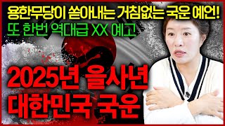 💥2025년 대한민국 우리나라 국운예언💥 역대급 싸움 2024년의 연장선이 보인다 을사년스럽다 증말 [upl. by Anavrin]