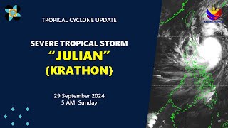 Press Briefing Severe Tropical Storm JulianPH KRATHON 1100 AM Update September 29 2024 Sunday [upl. by Niddala]