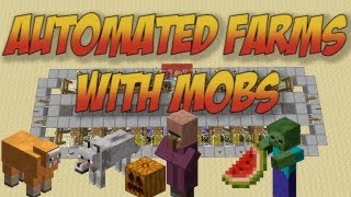 Minecraft Tutorial Mob Powered Pumpkin amp Melon Farm  Fast and Efficient [upl. by Pomcroy]