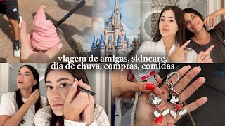 viagem de amigas skincare dos meus sonhos dia de chuva comidinhas disney [upl. by Fraser49]