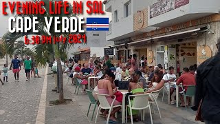 How the Evening life in Sal Island 🏝 Cape Verde looks verde sal africa westcoast [upl. by Drwde]