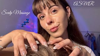 ASMR scalp massage amp hair wash brushing scalp scratching affirmations 💙 [upl. by Rue]