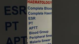 HAEMATOLOGY TEST [upl. by Shere]