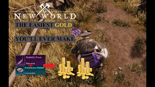 New World Money Making Guide  Farm Rabbits Right Now 1500G per hour [upl. by Olra]