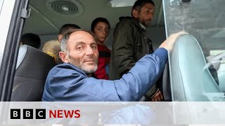 Armenia welcomes refugees from NagornoKarabakh  BBC News [upl. by Lachish699]