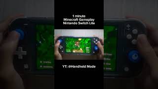 1 minute Minecraft Nintendo Switch Lite Gameplay [upl. by Ahsemat300]