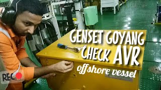 GENSET GOYANG Voltage Generator dikapal Hunting cek saja AVR nya [upl. by Mechelle]