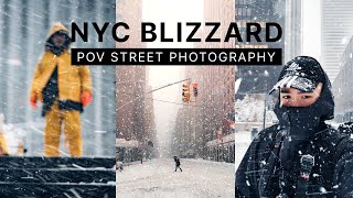 NYC BLIZZARD Street Photography [upl. by Gazzo894]