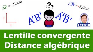 Distance algébrique  optique 1ère spécialité [upl. by Ellecram]