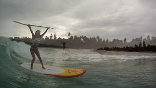 Mentawai Blue SUP Movie with Hayato Maki and Kaori Mayaguchi [upl. by Stanwin]