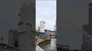 Merlion Park Singapore Singapores Best icon on Sentosa Island inspirational singapurwater [upl. by Etnaid]