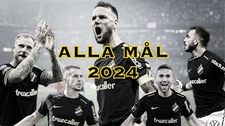 AIKs ALLA MÅL I ALLSVENSKAN 2024 [upl. by Kelwunn]