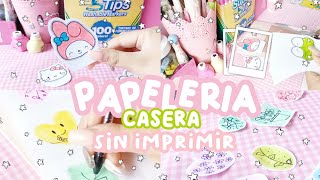 papelería casera sin imprimir 💗 para el regreso a clases✨📔🖍️ [upl. by Byers]