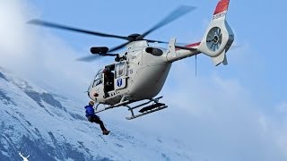 Exercice treuillage SAF Hélicoptères avec secouristes CRS et SAMU 73 Mountain rescue exercise [upl. by Kcir]