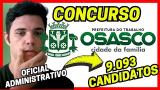 CONCURSO PREFEITURA DE OSASCO OFICIAL ADMINISTRATIVO [upl. by Araihc123]