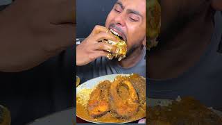 Spicy Big Full Fish Head Curry mukbang asmr fishcurry eatingshow eating food reels reelsvide [upl. by Bamby]