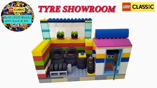 LEGO Tyre Showroom with LEGO Classic 10715 MOC Building Instructions Ideas [upl. by Dulci]