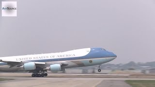 Air Force One Boeing 747 Takesoff at Osan Air Base Korea [upl. by Eceryt]