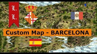 Cossacks 2 Battle for Europe  Custom Map Barcelona Spain vs France 20 [upl. by Carpenter896]