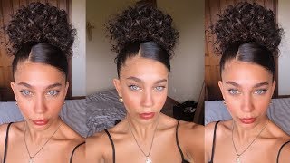 EASY FORMAL HAIRSTYLE FOR NATURALLY CURLY HAIR  Jayme Jo [upl. by Nessa781]