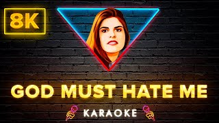 Catie Turne  God Must Hate Me  8K Video Karaoke Version [upl. by Anaehr]