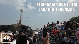 4K Exploring around 79th TNI National ArmyHUT TNI 79 Annual Parade Jakarta Indonesia [upl. by Kerry]