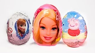 Kinder Surprise Eggs Babie Frozen Peppa pig Huevo kinder Sorpresa [upl. by Emmalee]