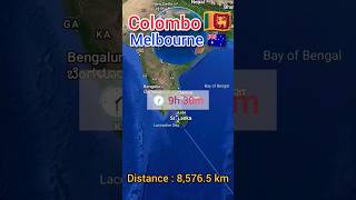 Colombo to Melbourne flight Route ✈️  Sri Lanka 🇱🇰 to Australia 🇦🇺 [upl. by Killam448]