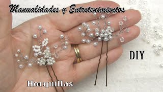 DIY  Como hacer horquillas para el pelo  How to make hair pins [upl. by Aicissej]