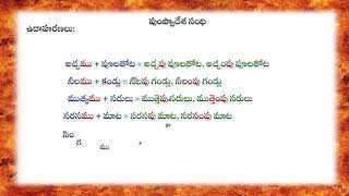 పుంప్వాదేశ సంధి సూత్రము  ఉదాహరణలు  Examples of Pumpvadesha sandhi [upl. by Ludie]