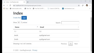 JQuery Grid With Searching Paging and Sorting in ASPNET CORE [upl. by Lockwood]