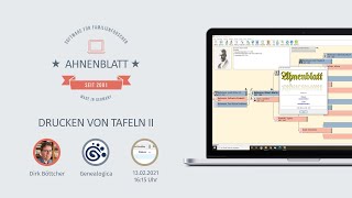 Genealogica 2021  Impulsvortrag 4 Ahnenblatt  Drucken von Tafeln II [upl. by Blessington419]