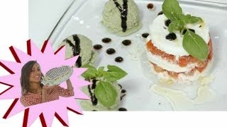 Caprese con Gelato Al Basilico  Le Ricette di Alice [upl. by Antons]