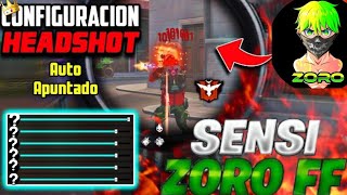 PROBE la NUEVA SENSIBLIDAD⚙ de ZORO FF VAS A PEGAR TODO ROJO🗿 [upl. by Aicek377]