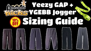 YEEZY GAP Jogger COMPLETE SIZING GUIDE for ALL Yeezy GAP  YGEBB Joggers [upl. by Irrahs225]