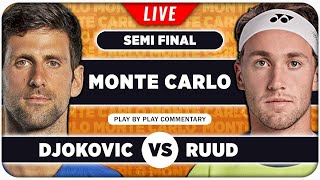 DJOKOVIC vs RUUD • ATP Monte Carlo 2024 SF • LIVE Tennis PlaybyPlay Stream [upl. by Wernda]