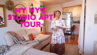 my nyc studio apartment tour  Lower East Side apt tour [upl. by Ayotna]