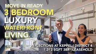 Checkin at this Luxury 3 Bedroom Southern Waterfront Condo  Reflections at Keppel  Singapore [upl. by Lud]