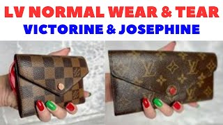 LOUIS VUITTON SLG NORMAL WEAR AND TEAR  VICTORINE amp JOSEPHINE WALLET ISSUES [upl. by Bibbie497]