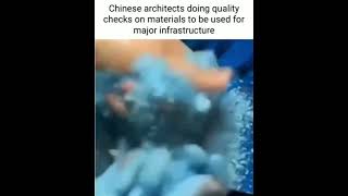 Chinese Architects doing quality checks on materials to be used for major infrastructure meme￼ [upl. by Meenen163]