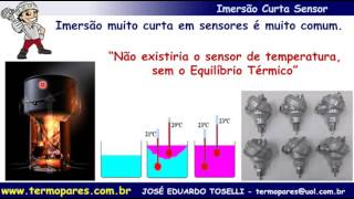 Sensores Temperatura Dimensionamento Imersão Termopares Pt100 e Termômetros Termometria Termologia [upl. by Nylteak920]