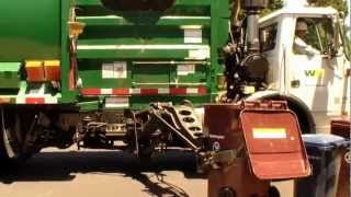 Waste Management McNeilus AutoReach ASL Recycling Truck Part 2 [upl. by Kenimod369]